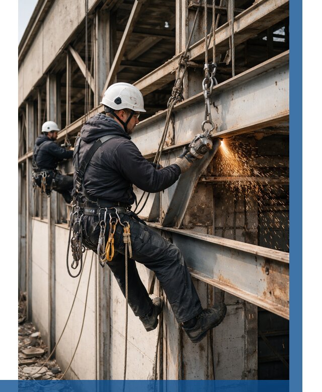 Демонтаж металлоконструкций на высоте в Нерюнгри от 7059р. |ВЫСОТНИК-Нрю