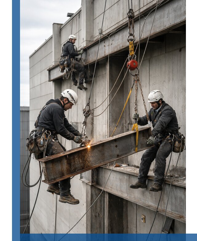 Демонтаж металлоконструкций на высоте в Нерюнгри под ключ