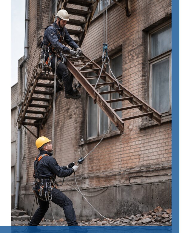 Демонтаж пожарной лестницы в Нерюнгри от 13032 р. | ВЫСОТНИК-Нрю