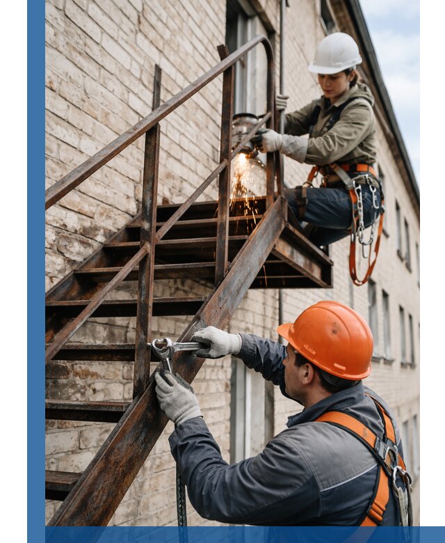 Ремонт и восстановление пожарных лестниц с выездом в Нерюнгри