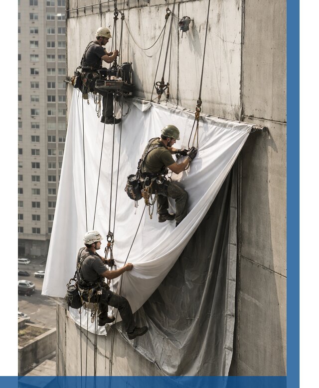 Замена баннерного полотна в Нерюнгри от 7059 р. | ВЫСОТНИК-Нрю—заказать
