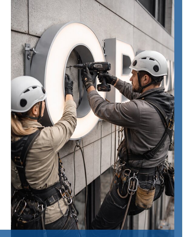 Монтаж световых букв в Нерюнгри от 3258 р. под ключ ВЫСОТНИК-Нрю