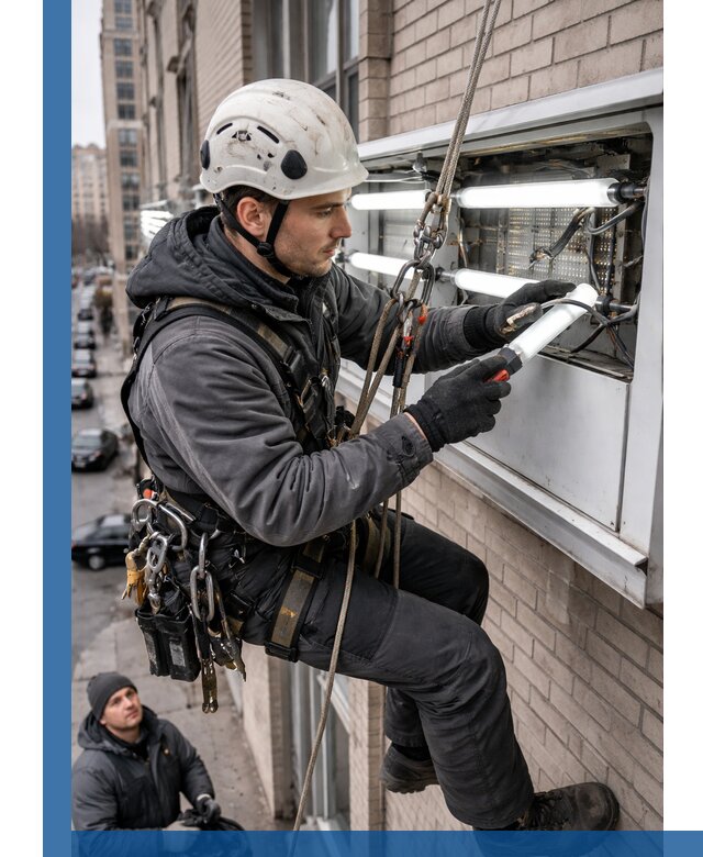 Профессиональная замена ламп в наружной вывеске в Нерюнгри