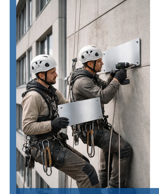 Монтаж табличек и указателей в Нерюнгри для зданий и сооружений