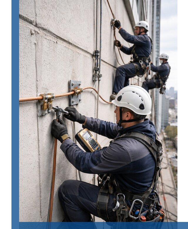 Монтаж системы заземления здания и молниезащиты в Нерюнгри