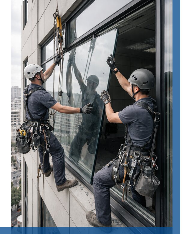 Замена стеклопакетов на высоте в Нерюнгри от 5973 р. | ВЫСОТНИК-Нрю