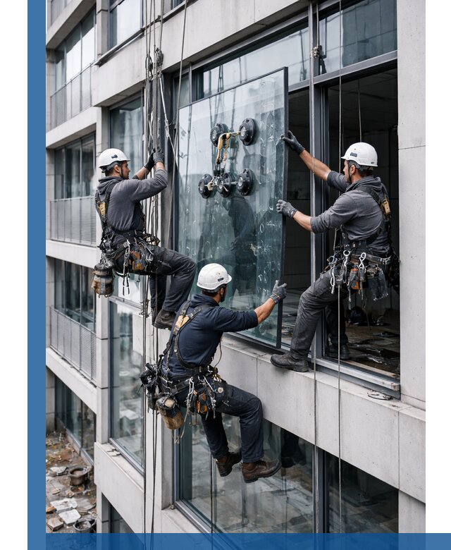 Фасадное остекление и монтаж витражей зданий в Нерюнгри под ключ