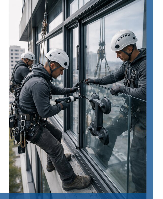 Витражное остекление зданий в Нерюнгри от 3801 р. | ВЫСОТНИК-Нрю