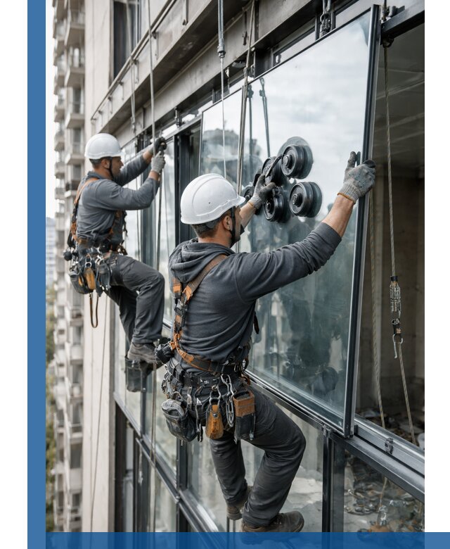 Витражное остекление фасадов и лоджий в Нерюнгри под ключ