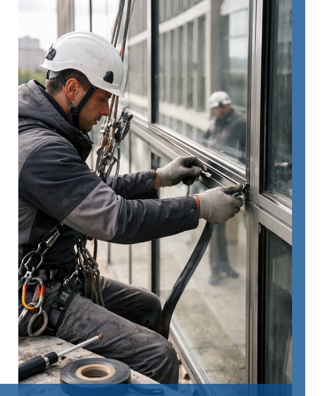 Ремонт витражных конструкций в Нерюнгри от 3801 р. | ВЫСОТНИК-Нрю