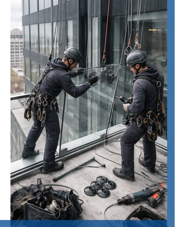 Монтаж стеклянных ограждений в Нерюнгри от 2715 р. | ВЫСОТНИК-Нрю