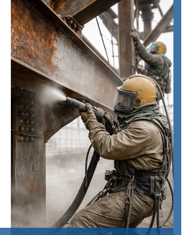 Пескоструйная очистка металлоконструкций в Нерюнгри по 652 р.  ВЫСОТНИК-Нрю