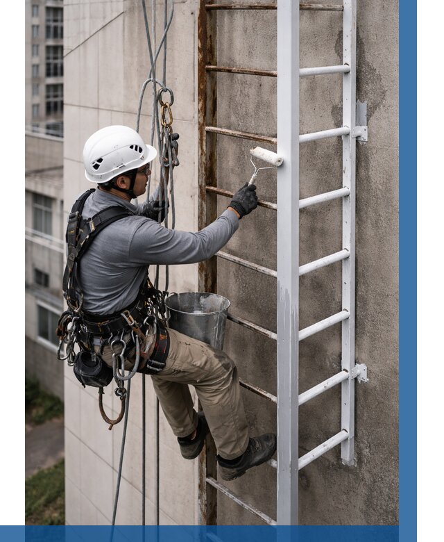 Покраска пожарных лестниц в Нерюнгри от 4887 р. | ВЫСОТНИК-Нрю