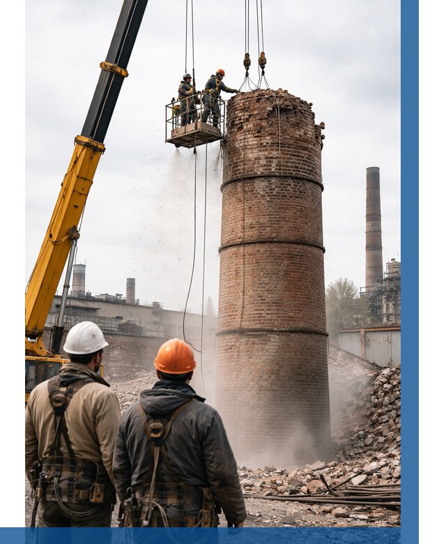 Демонтаж дымовой трубы в Нерюнгри от 97740 р. | ВЫСОТНИК-Нрю, смета