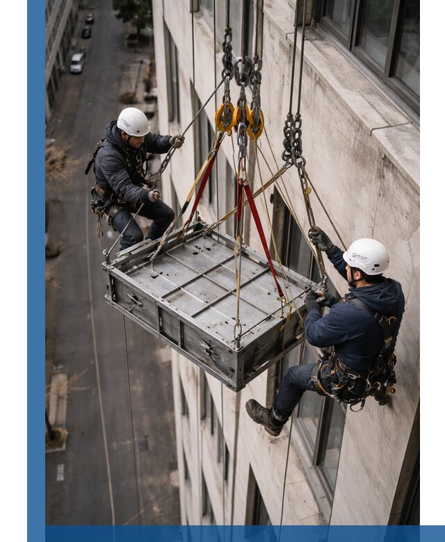 Спуск и подъем грузов по фасаду в Нерюнгри для зданий