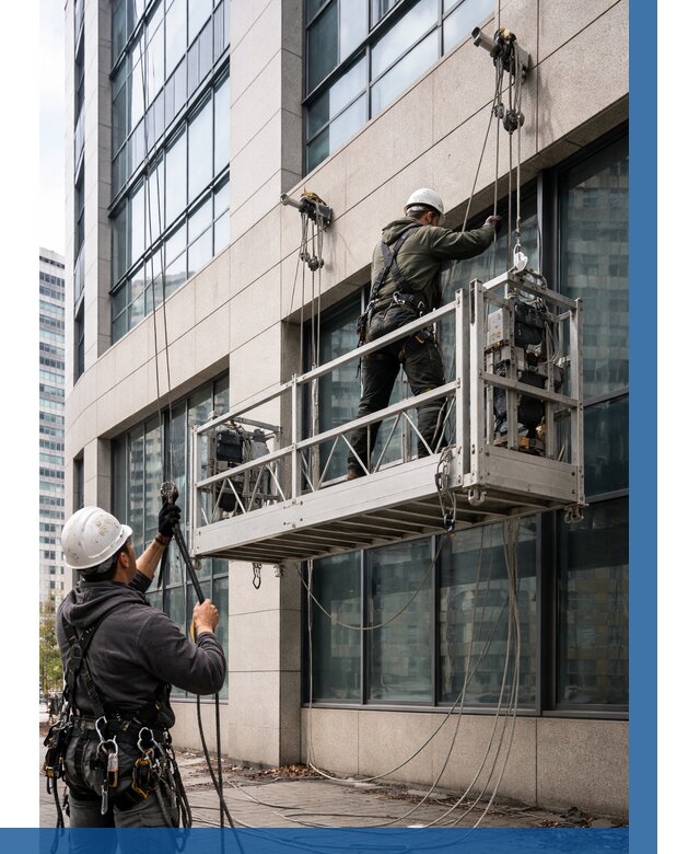 Монтаж и подъем фасадной люльки в Нерюнгри от 13032 р. | ВЫСОТНИК-Нрю