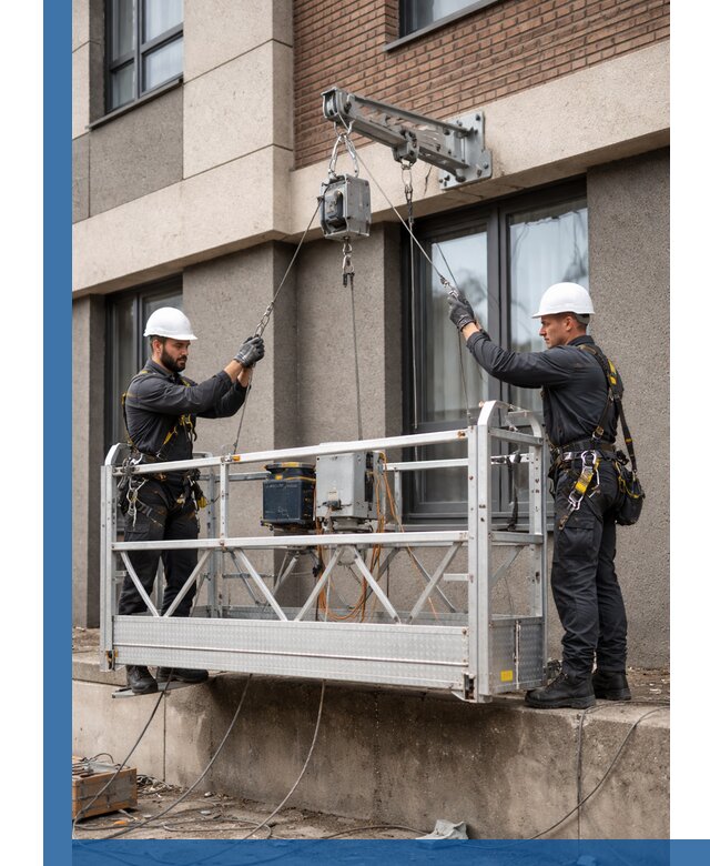 Монтаж и подъем фасадной люльки в Нерюнгри с гарантией безопасности