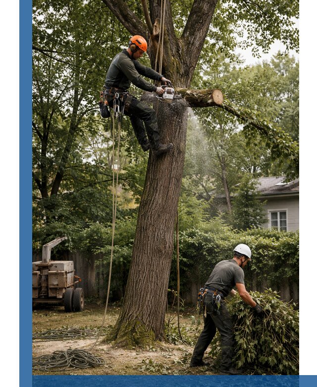 Кронирование деревьев в Нерюнгри, безопасная высотная обрезка