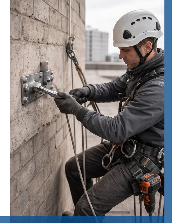 Установка анкерных точек в Нерюнгри от 3801 р. | ВЫСОТНИК-Нрю