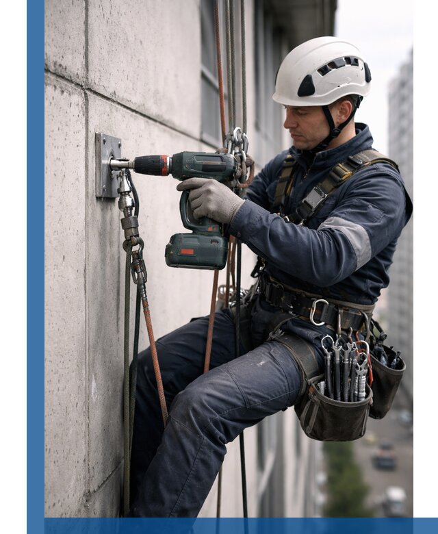 Установка анкерных точек для высотных работ в Нерюнгри