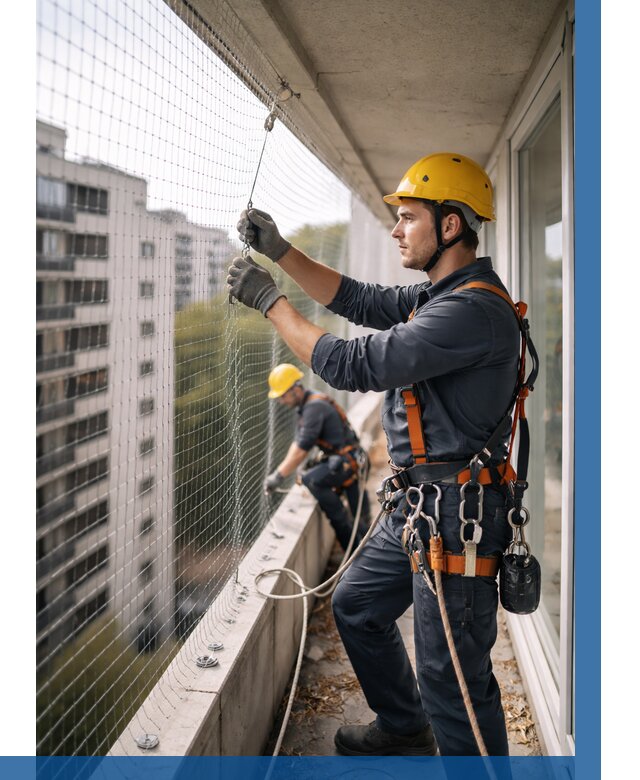 Монтаж сетки от птиц в Нерюнгри от 4887 р. | ВЫСОТНИК-Нрю