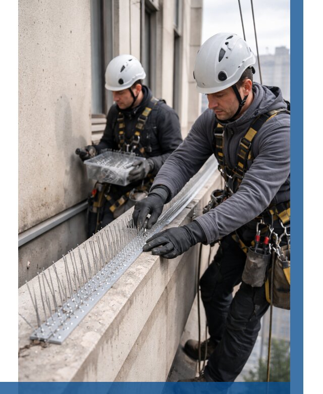 Установка шипов от птиц в Нерюнгри от 923 р. | ВЫСОТНИК-Нрю